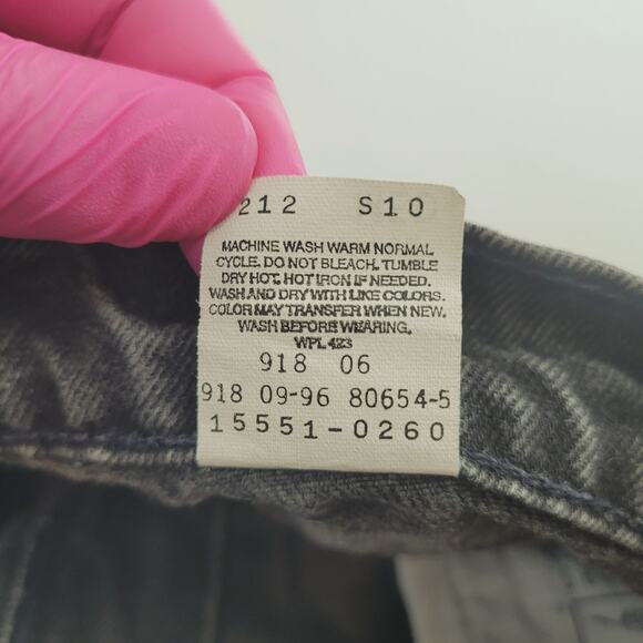 Vintage 90s Levi's 551 Jeans 32 Waist Made in USA Faded Black Mom Jean High Rise - Picture 7 of 7